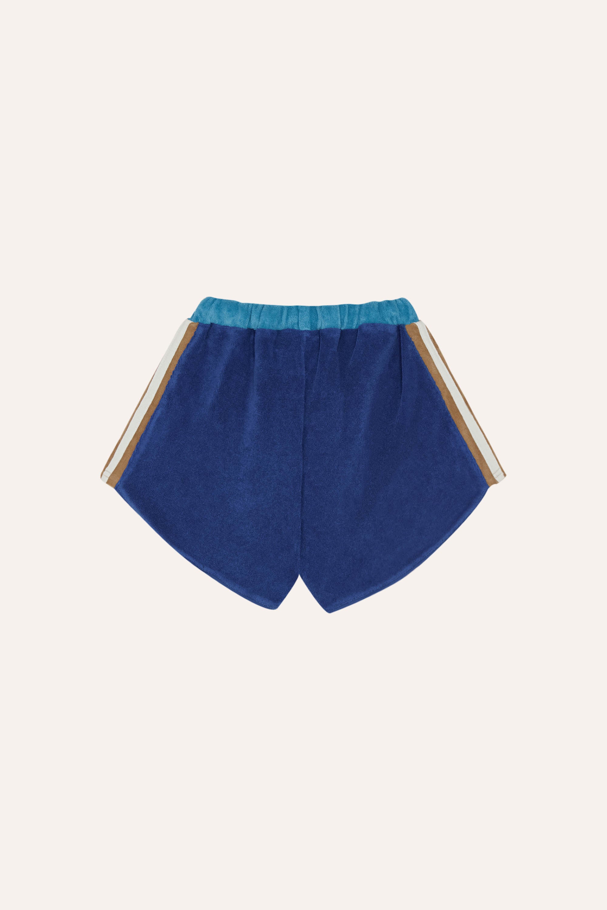 The Campamento - blue color block shorts - blue