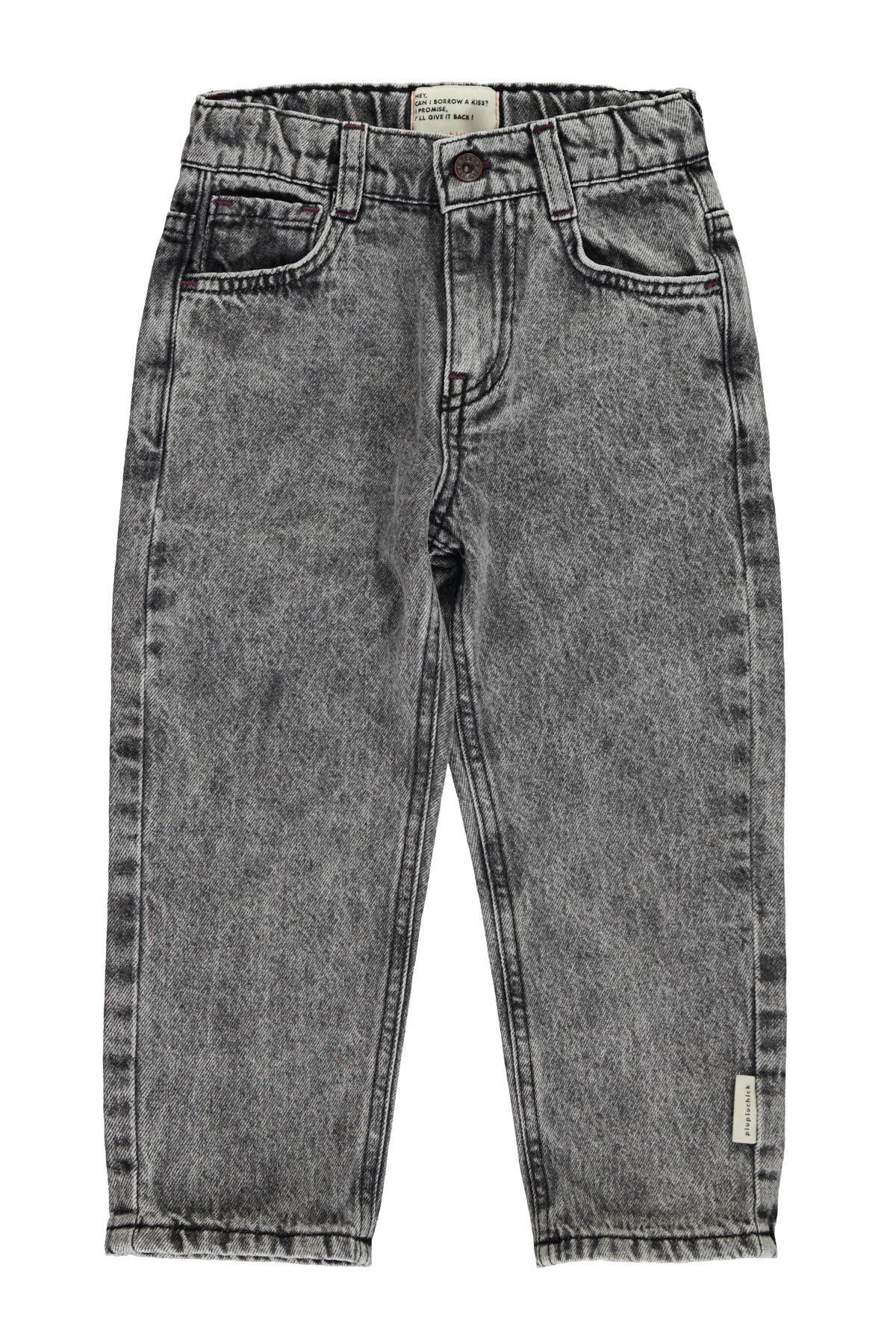 Piupiuchick - unisex trousers - washed black denim
