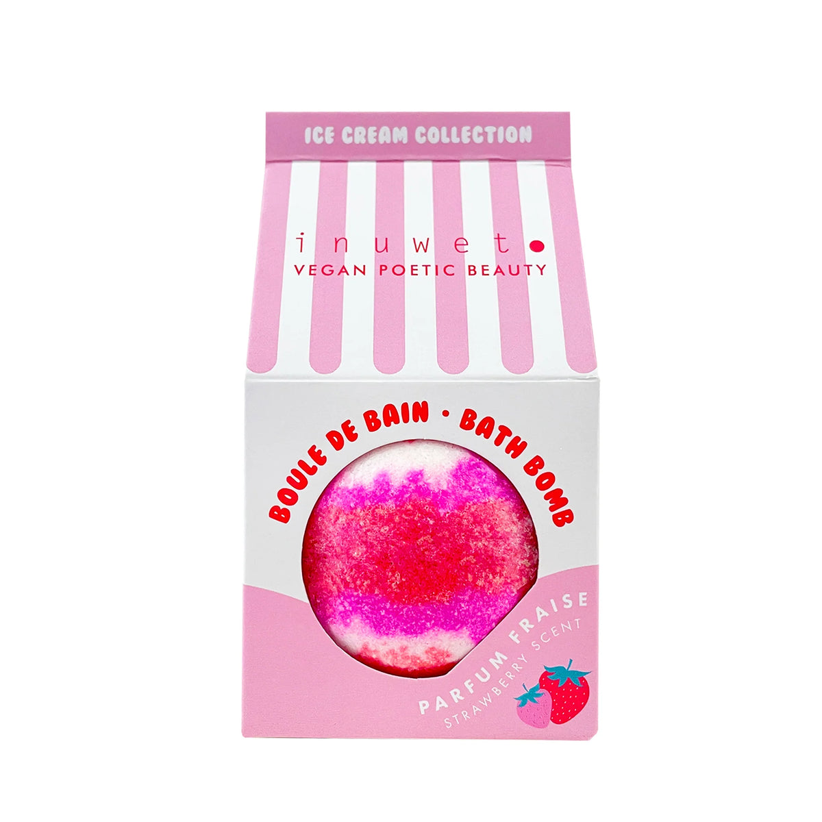 Inuwet - bath bomb - aardbei