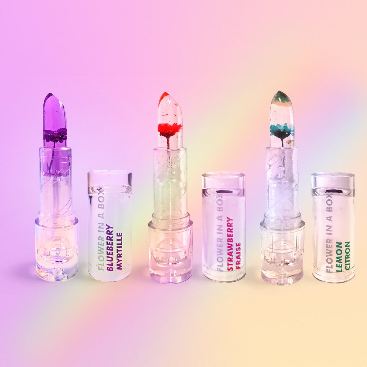 Inuwet - flower in a box lippenbalsem - blueberry
