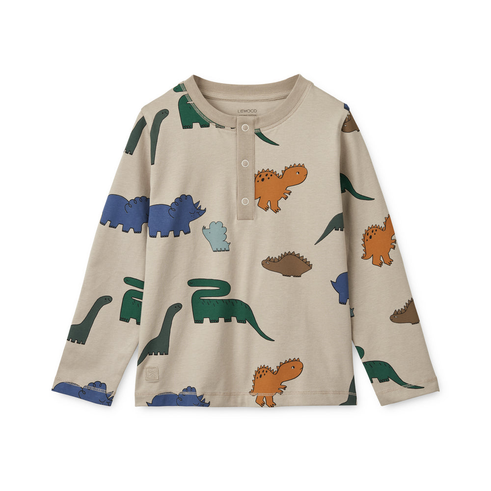Liewood - wilhelm printed pyjamas set - dinosaurs / mist