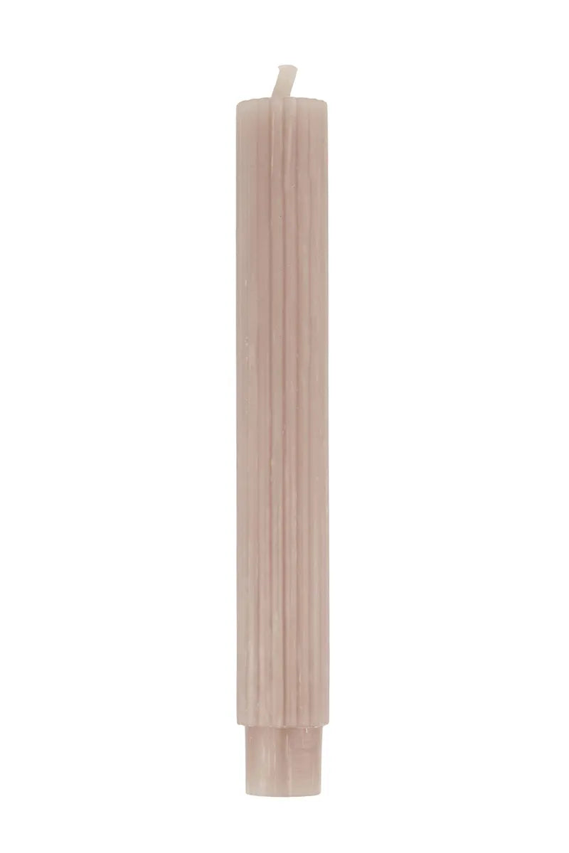 Zusss - geribbelde kaarsen 20cm - leem