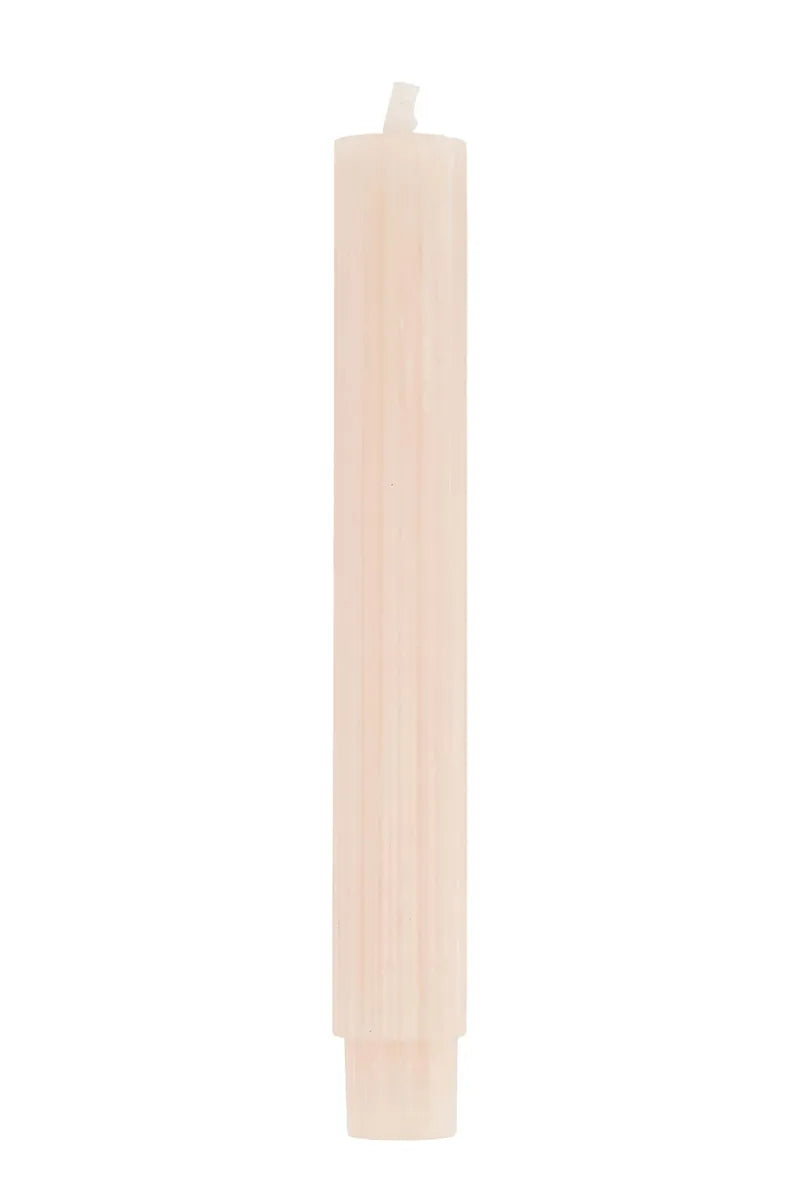 Zusss - geribbelde kaarsen 20cm - poederroze