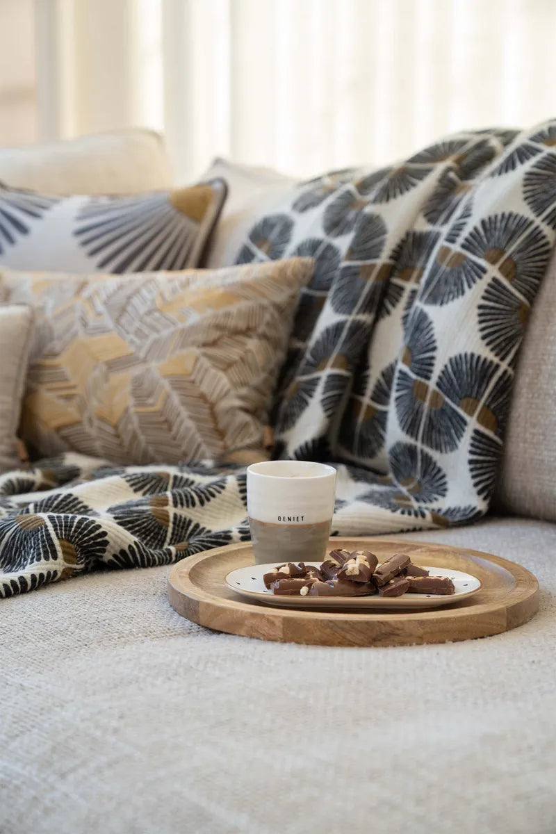 Zusss - houten styling bord 30cm - naturel/goud