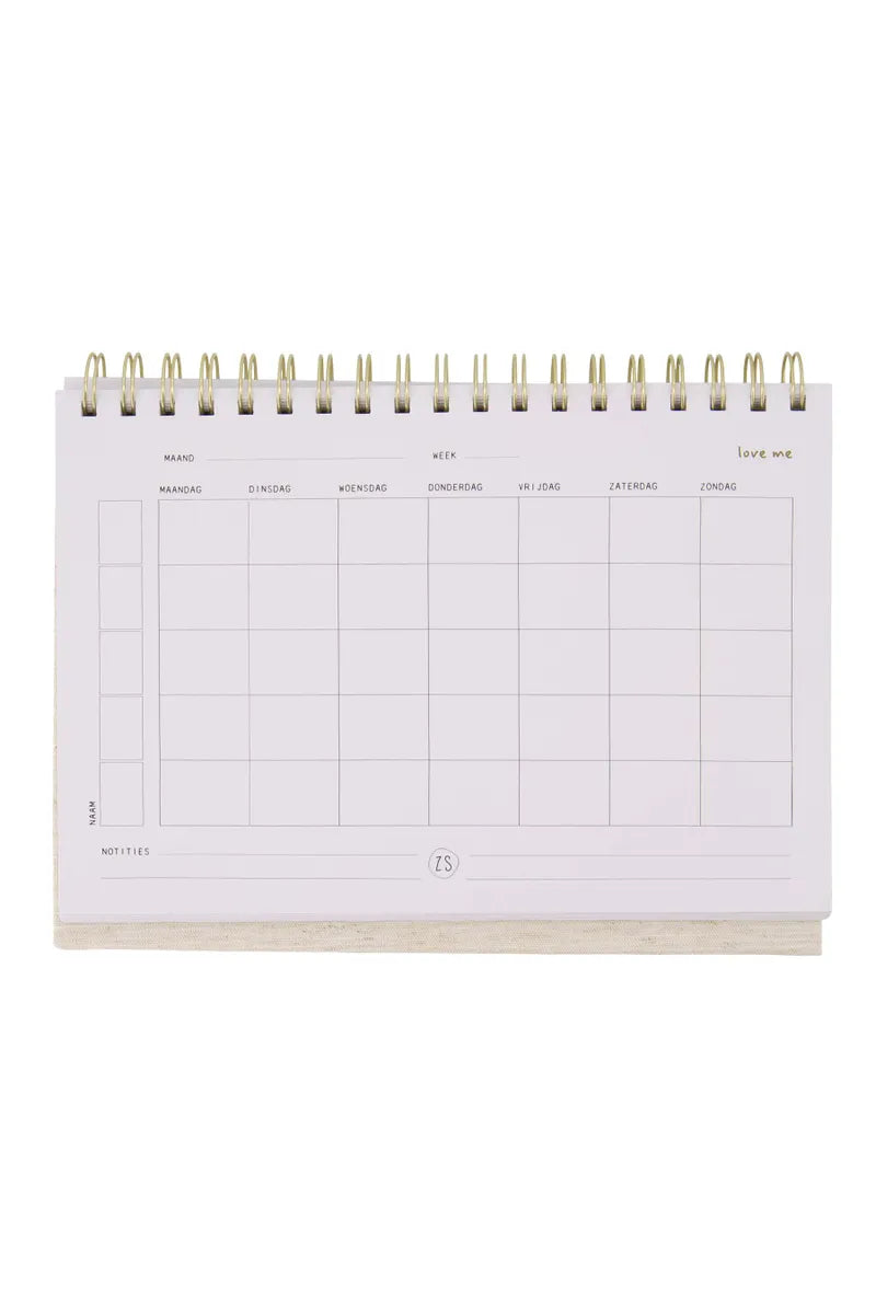 Zusss - familieplanner pluk de dag wit/goud