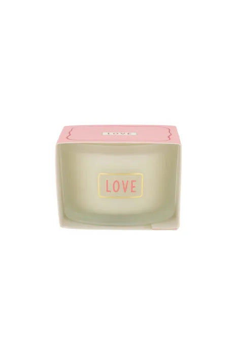 Zusss - geurkaars in wikkel love wit/roze