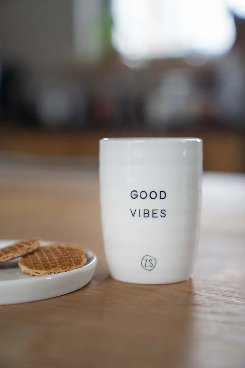 Zusss - koffiemok good vibes - wit