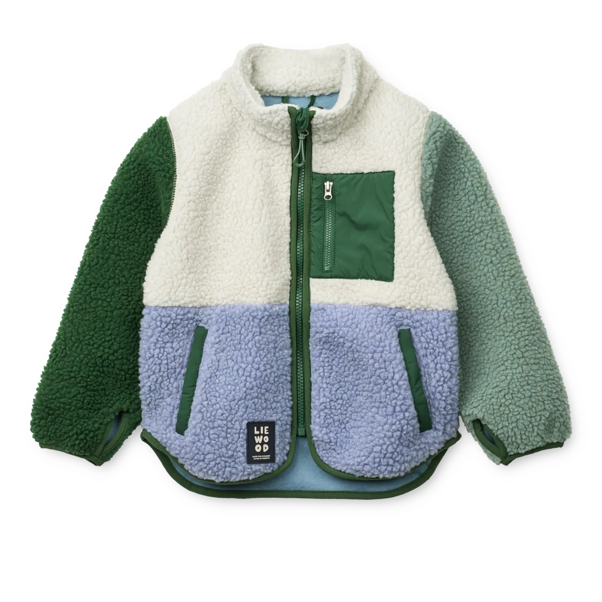 Liewood - nolan pile jacket - dusty lavender mix