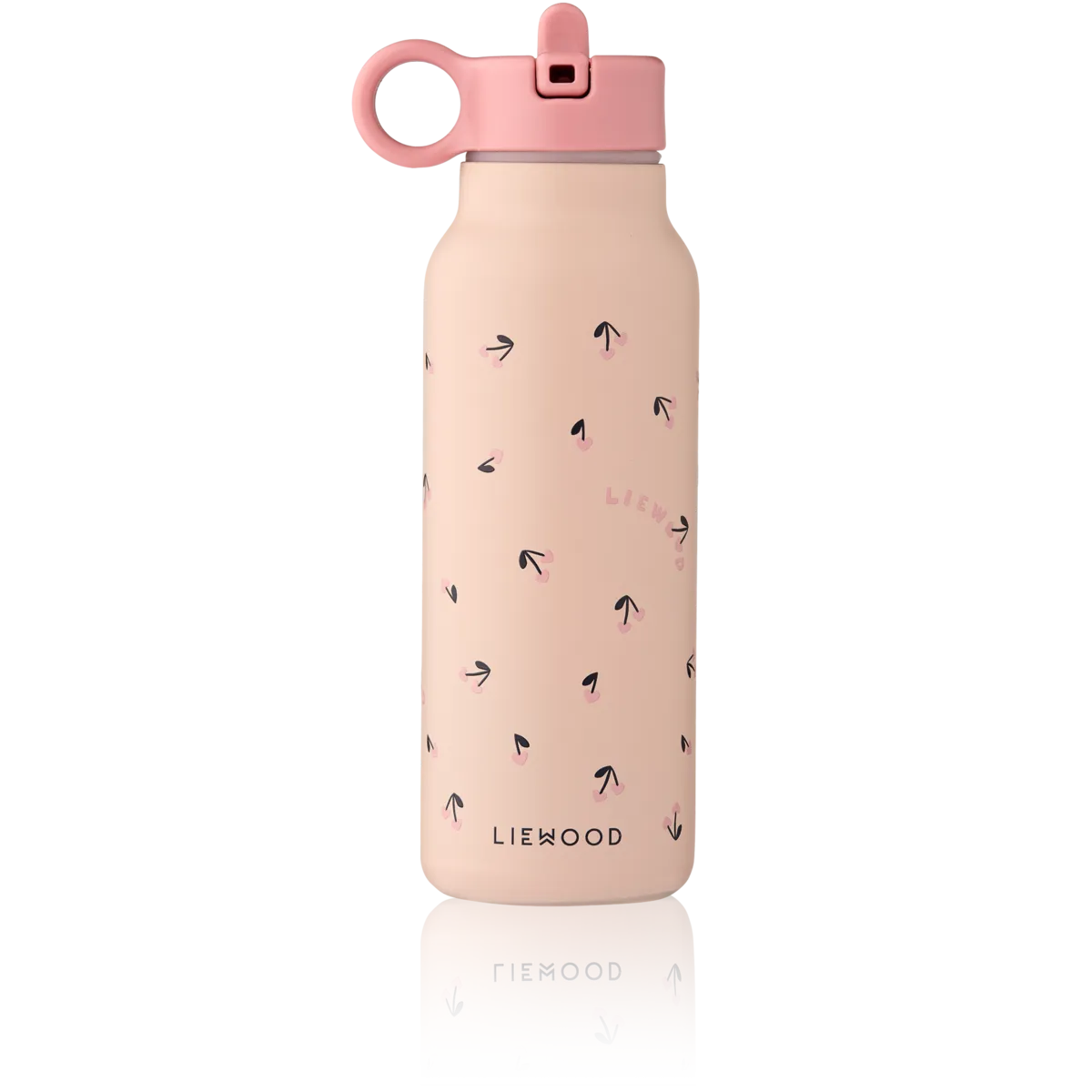 Liewood - falk water bottle - mini cherry heart / rosey