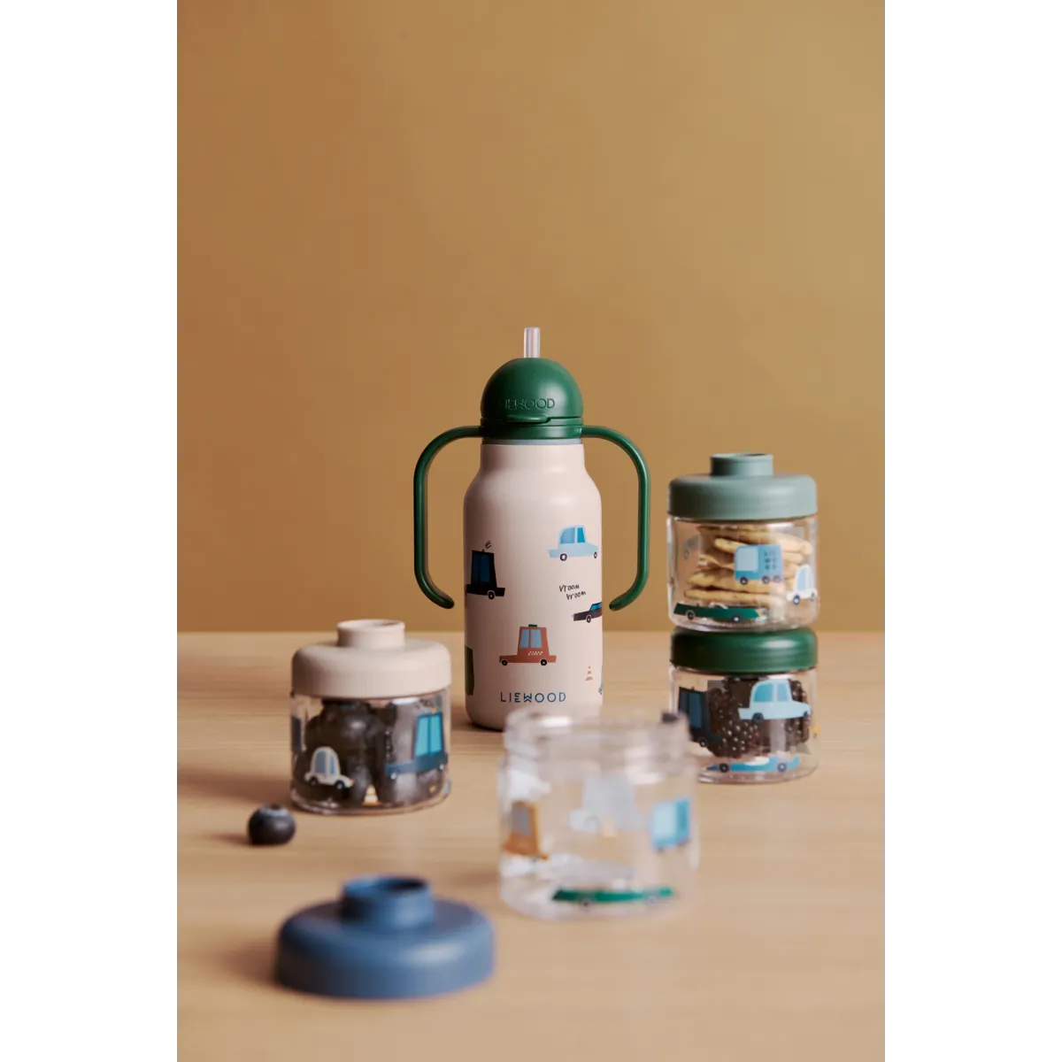 Liewood - kimmie water bottle - cars / sandy