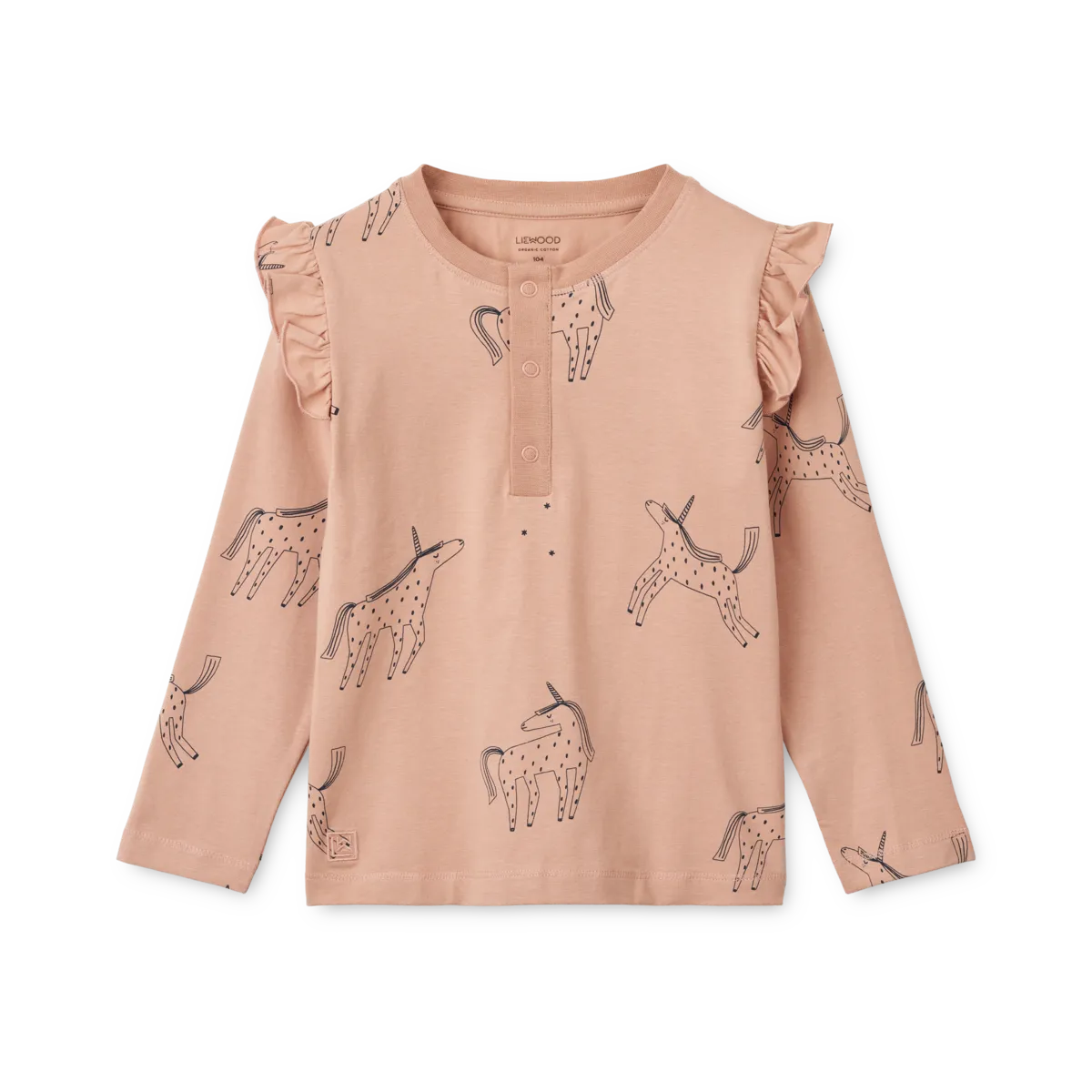 Liewood - wilhelm printed frill pyjamas set - unicorn / pale