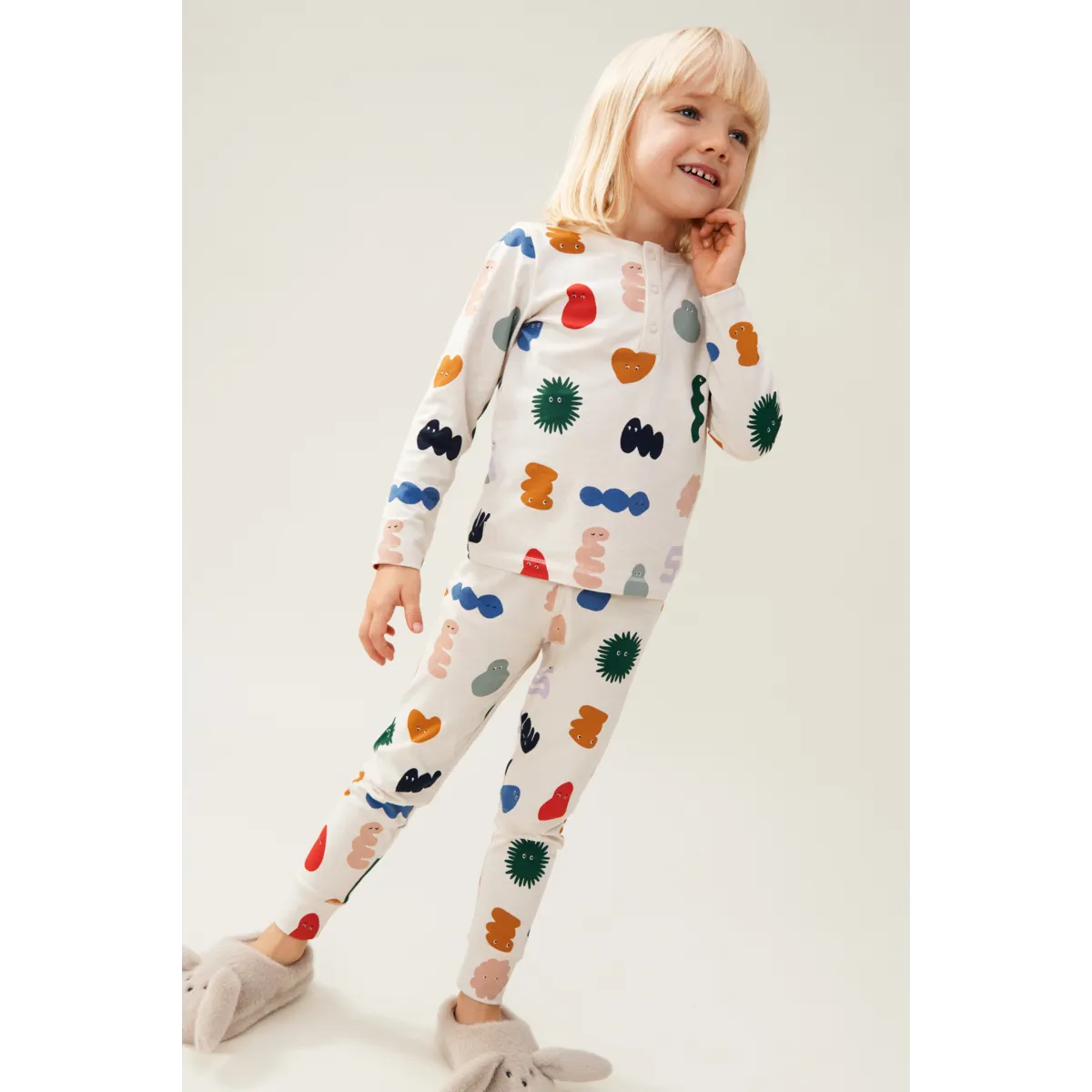 Liewood - aviaja rabbit slippers - mist