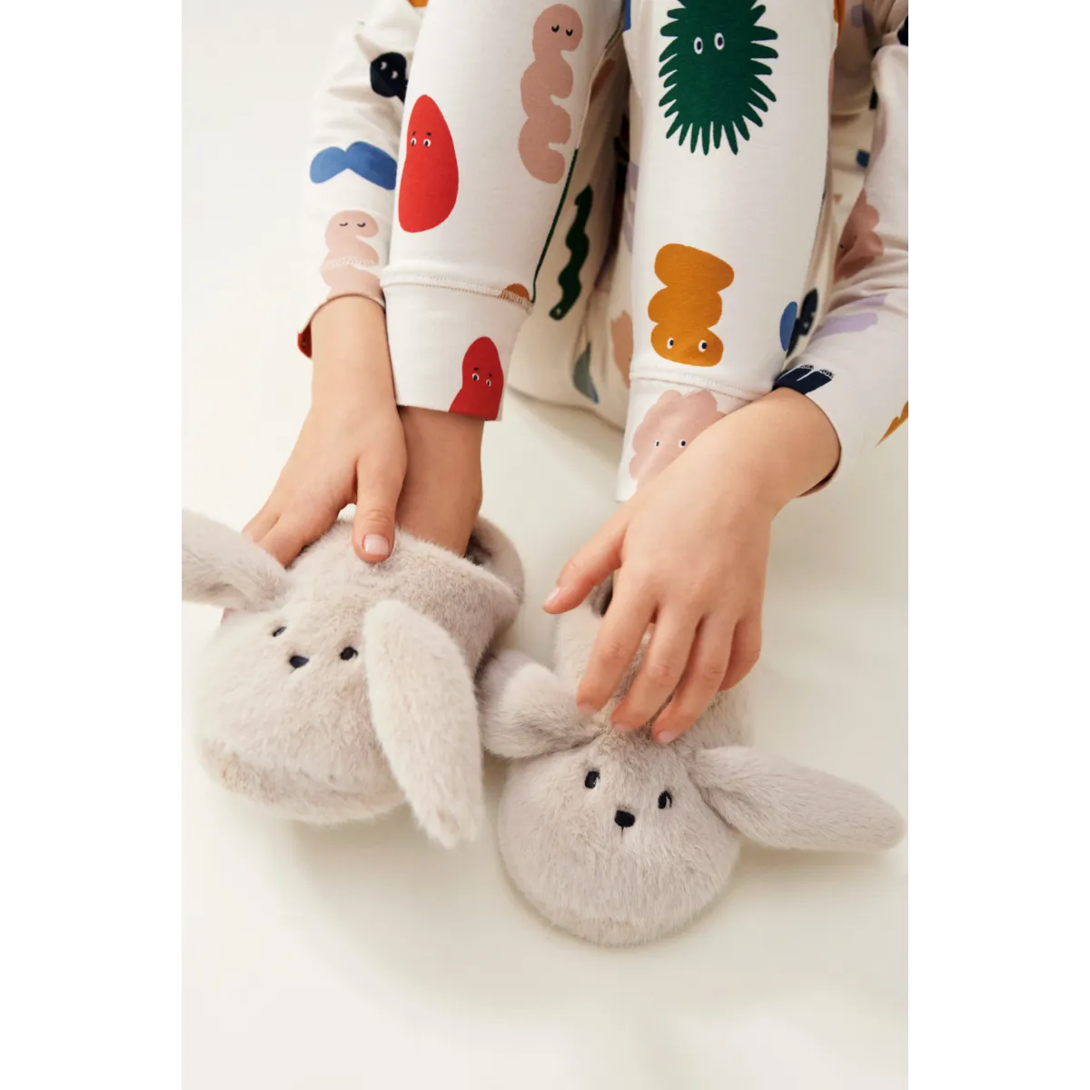Liewood - aviaja rabbit slippers - mist