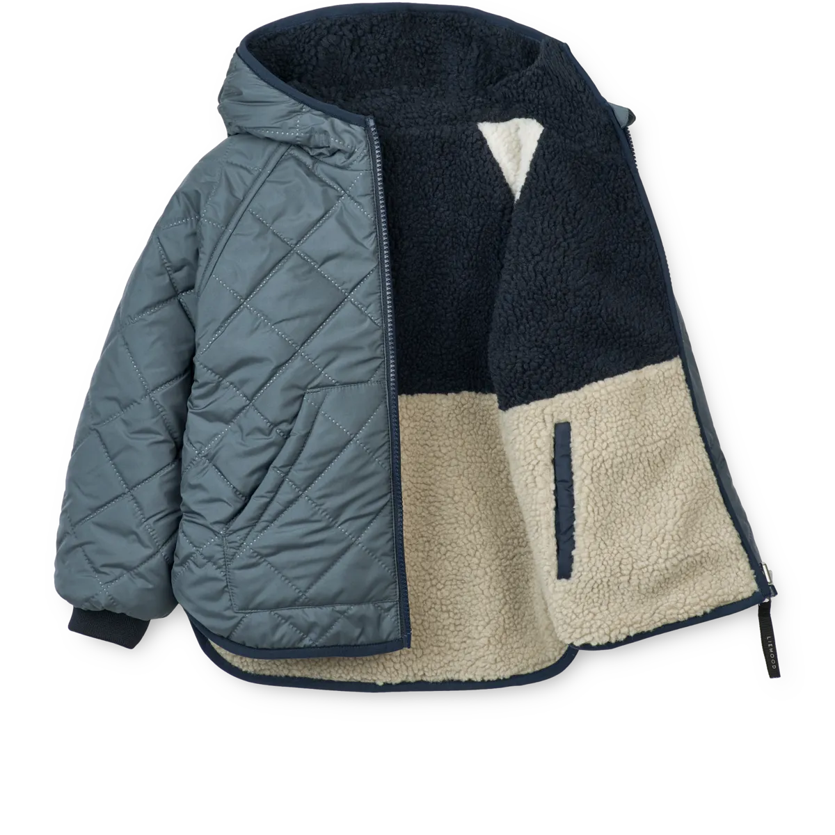 Liewood - jackson reversible jacket - whale blue multi mix