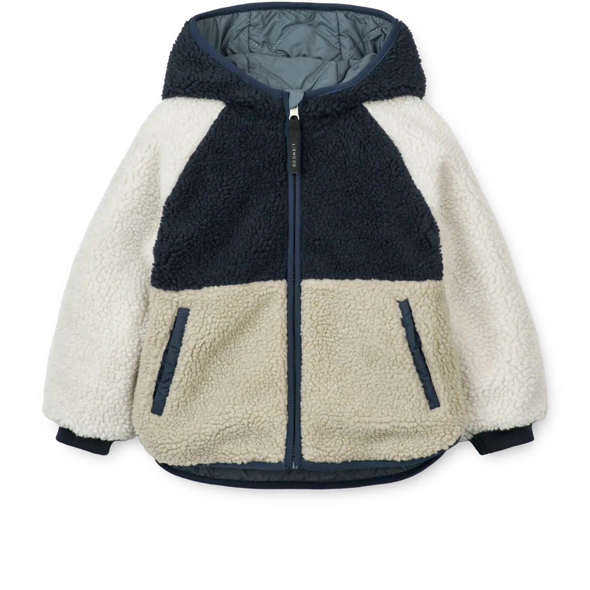 Liewood - jackson reversible jacket - whale blue multi mix