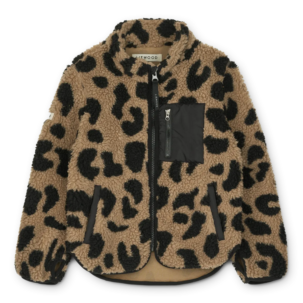 Liewood - nolan pile jacket - mega leo / oat mix