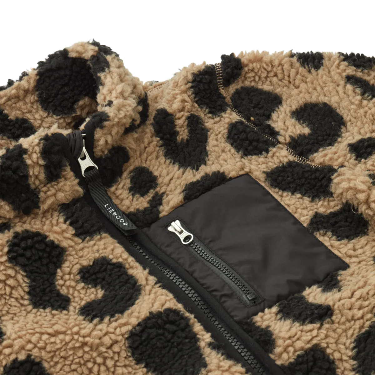 Liewood - nolan pile jacket - mega leo / oat mix