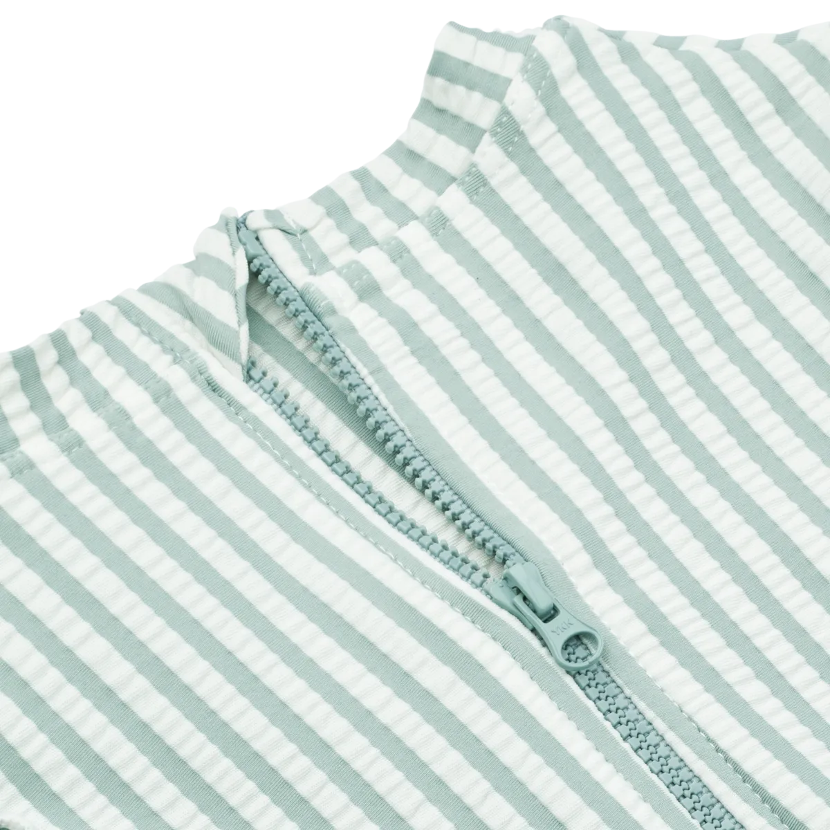 Liewood - sille baby seersucker swimsuit - sea blue / white