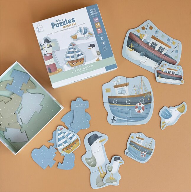 Little Dutch - puzzel - 6 in 1 sailors bay