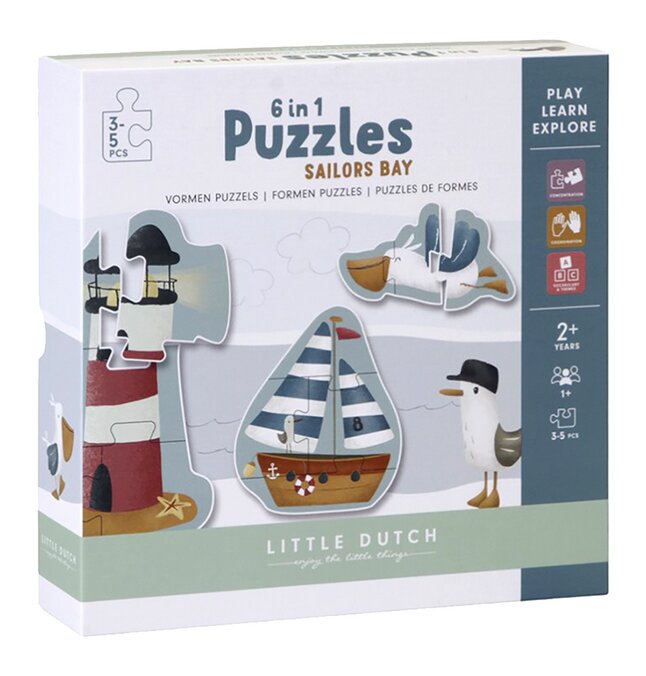 Little Dutch - puzzel - 6 in 1 sailors bay