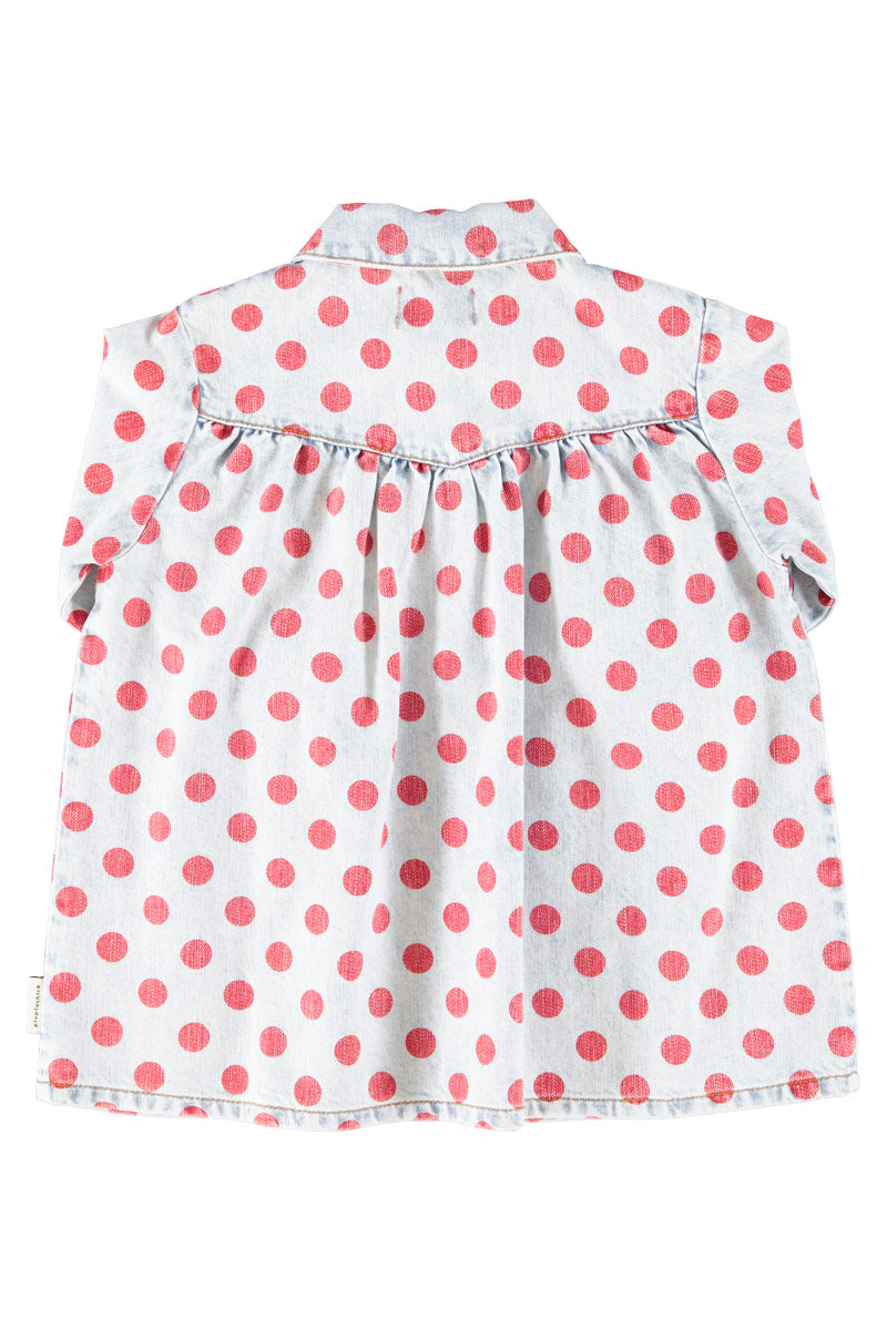 Piupiuchick - short dress - light blue with red dots