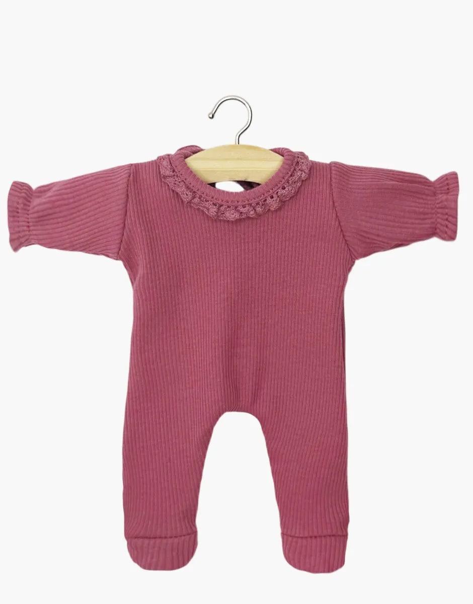 Minikane baby - poppenkleertjes - kruippakje framboise