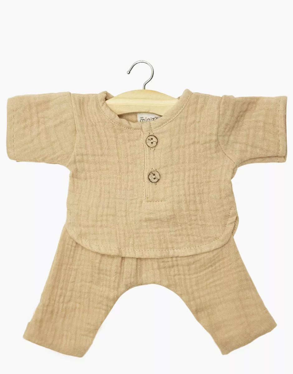 Minikane baby - poppenkleertjes - tetra setje latté