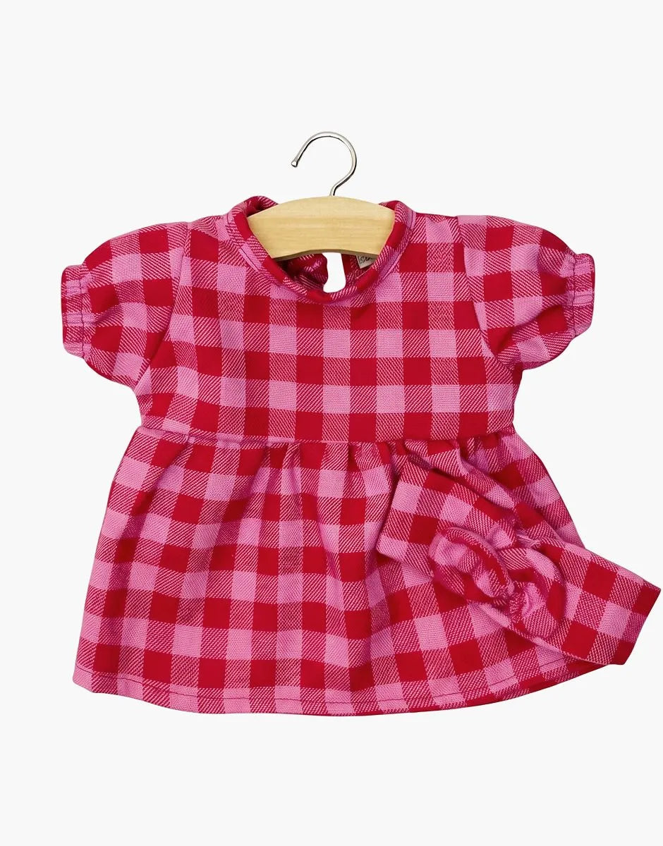 Minikane baby - poppenkleertjes - vichy kers jurk