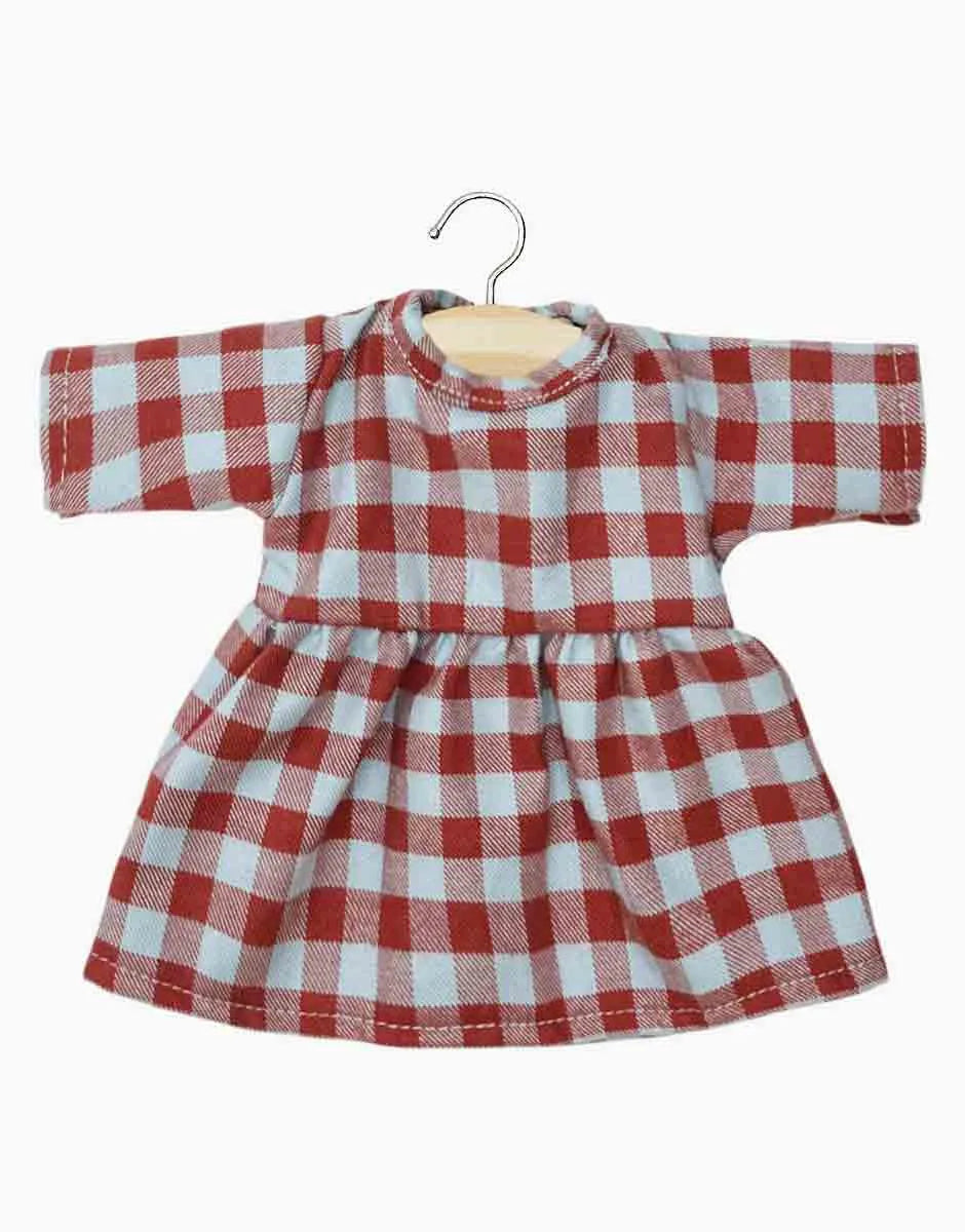 Minikane - poppenkleertjes - jurk vichy blauw