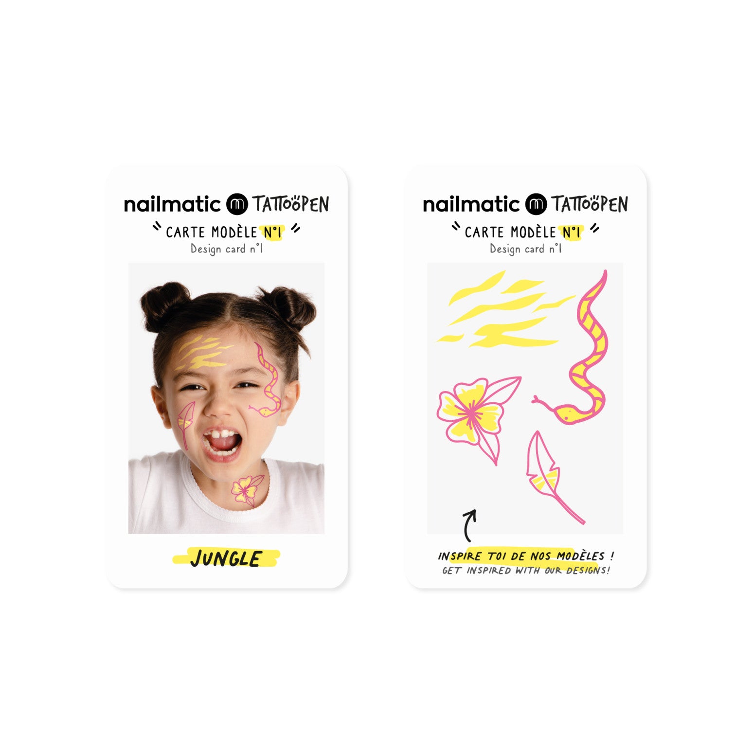 Nailmatic - set van 2 tattoo pennen - jungle