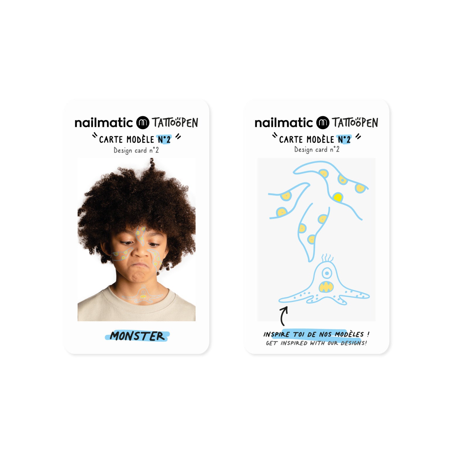 Nailmatic - set van 2 tattoo pennen - monster