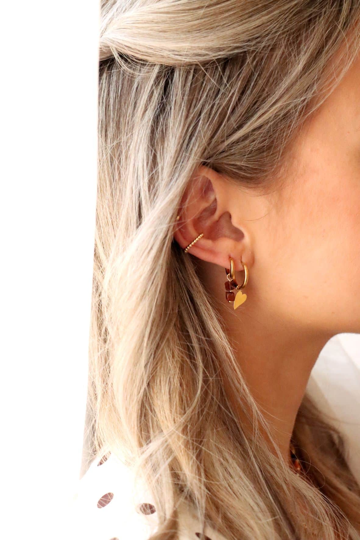Label Kiki - heart hoop gold