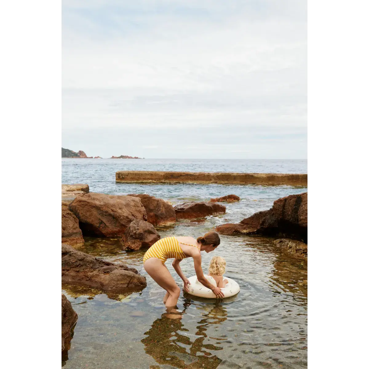 Liewood - dawn baby printed swim ring - sea creature / sandy
