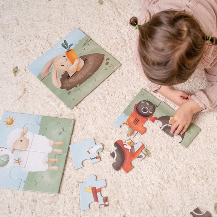 Little Dutch - 4 in 1 puzzel - little farm