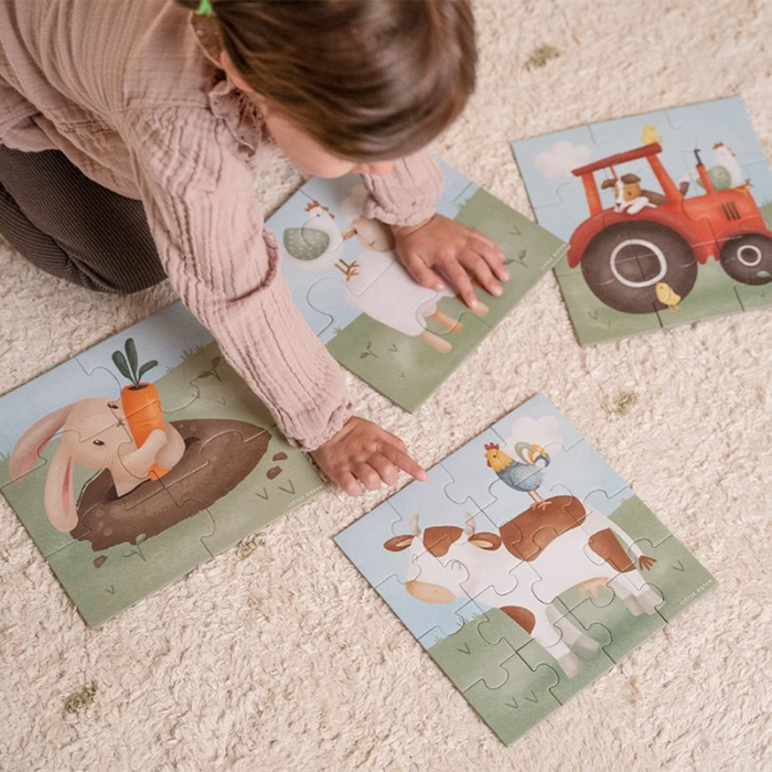 Little Dutch - 4 in 1 puzzel - little farm