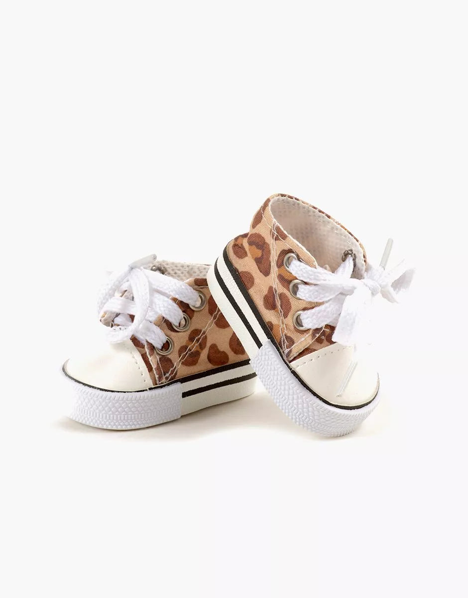 Minikane - poppenkleertjes - Converse schoentjes leopard