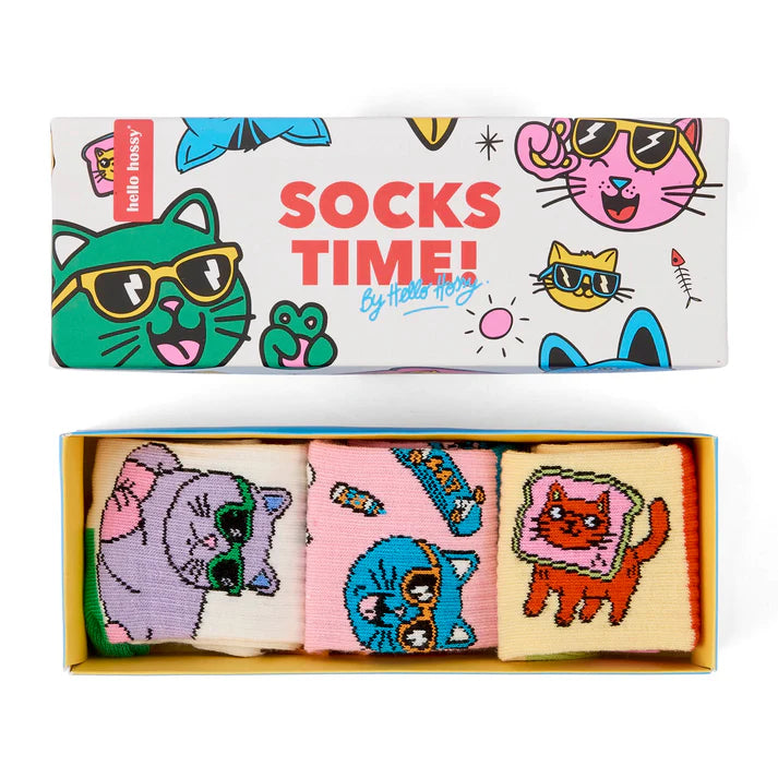 Hello Hossy - pack of socks - cats