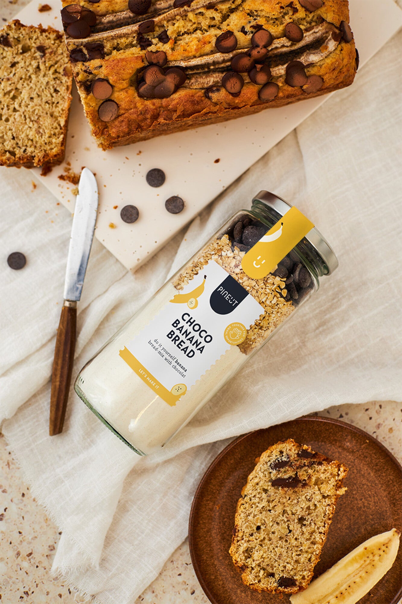 Pineut - cake jar - choco banana bread