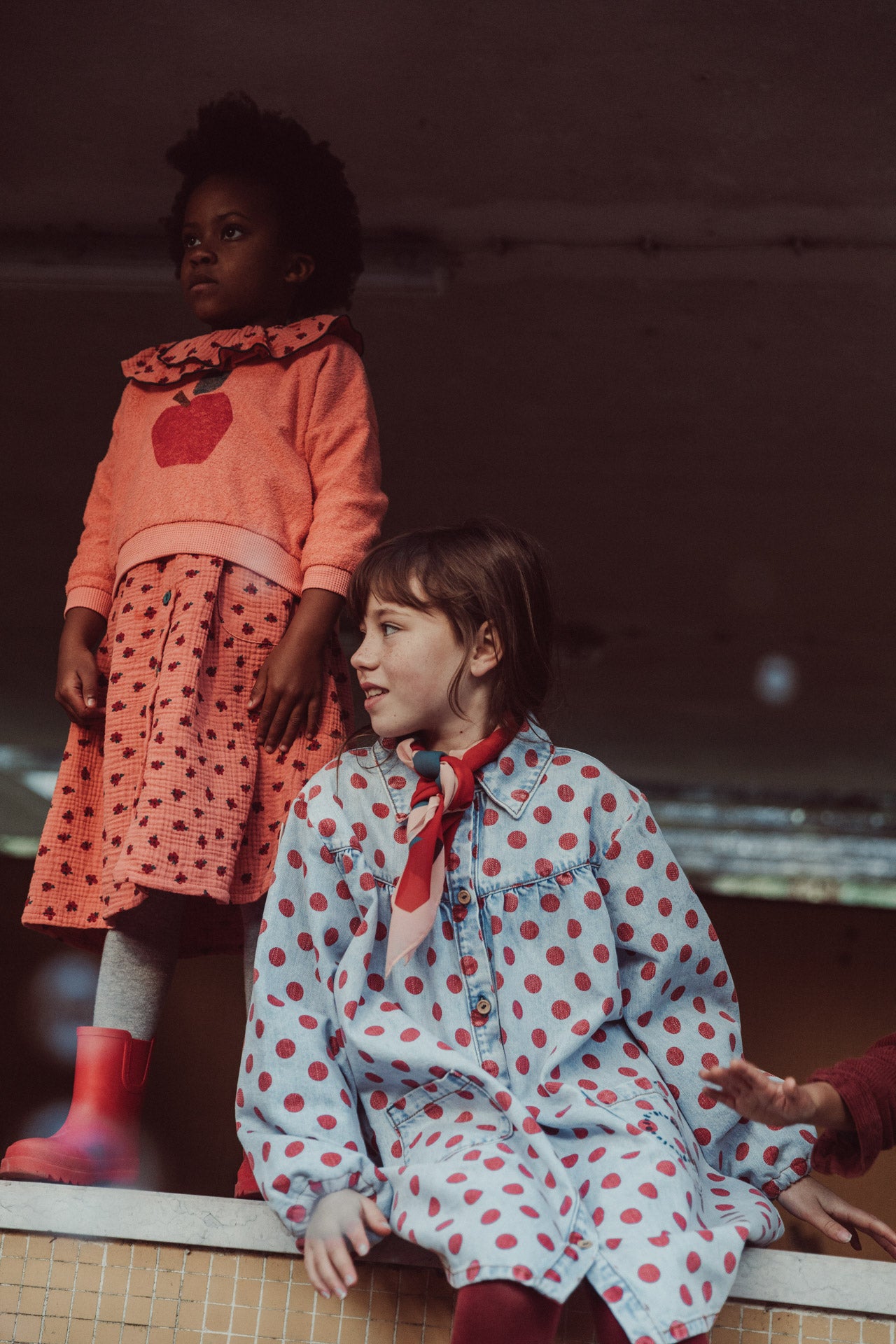 Piupiuchick - short dress - light blue with red dots