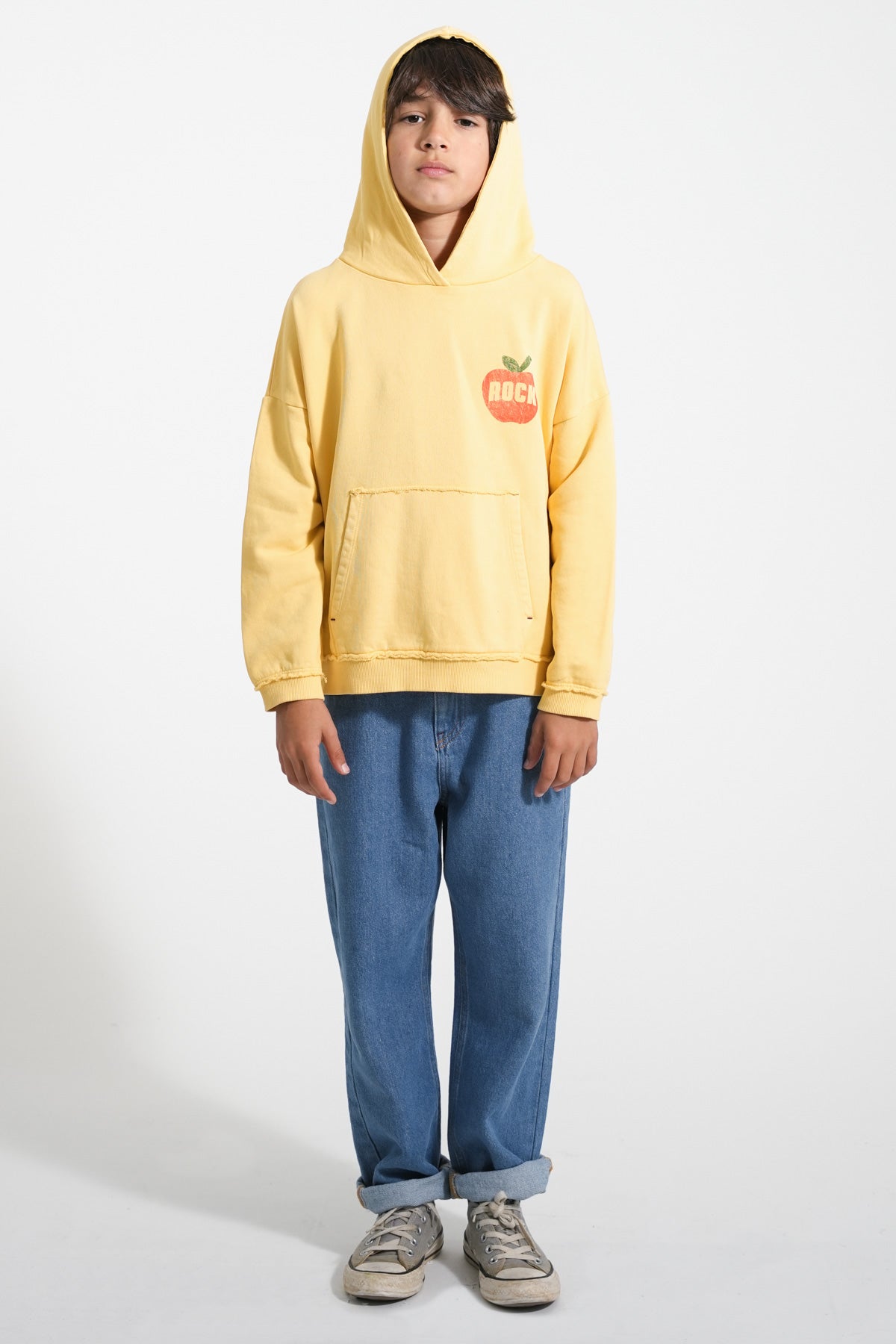 Piupiuchick - hoodie - yellow with on stage print