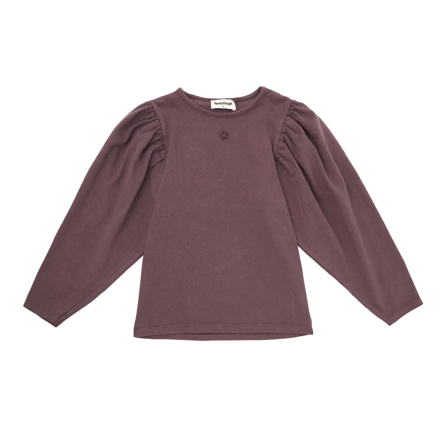 Tocoto Vintage - gathered sleeve t-shirt - dark pink