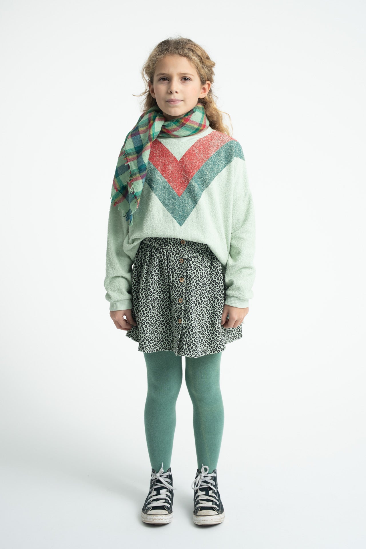Piupiuchick - short skirt - mint green with anima print