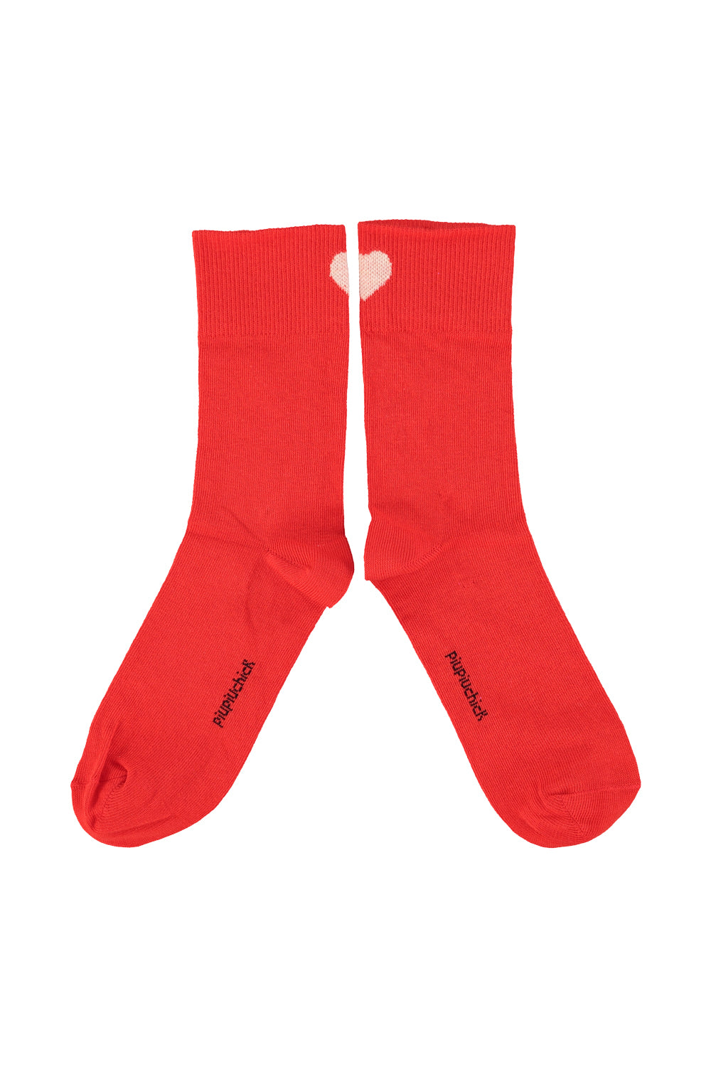 Piupiuchick - socks - red with ecru heart