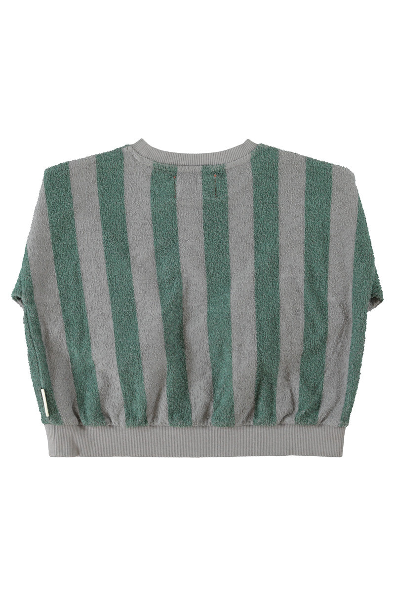Piupiuchick - sweatshirt - grey & green stripes