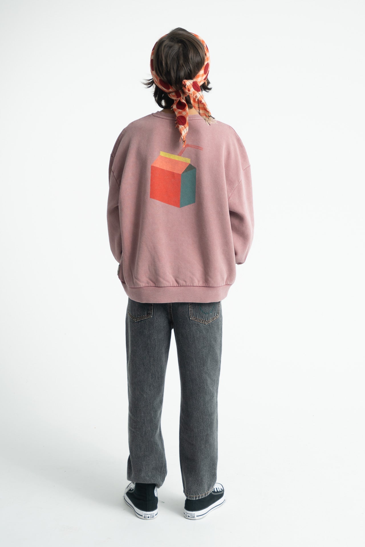 Piupiuchick - unisex sweatshirt - pink with lunchbreak print