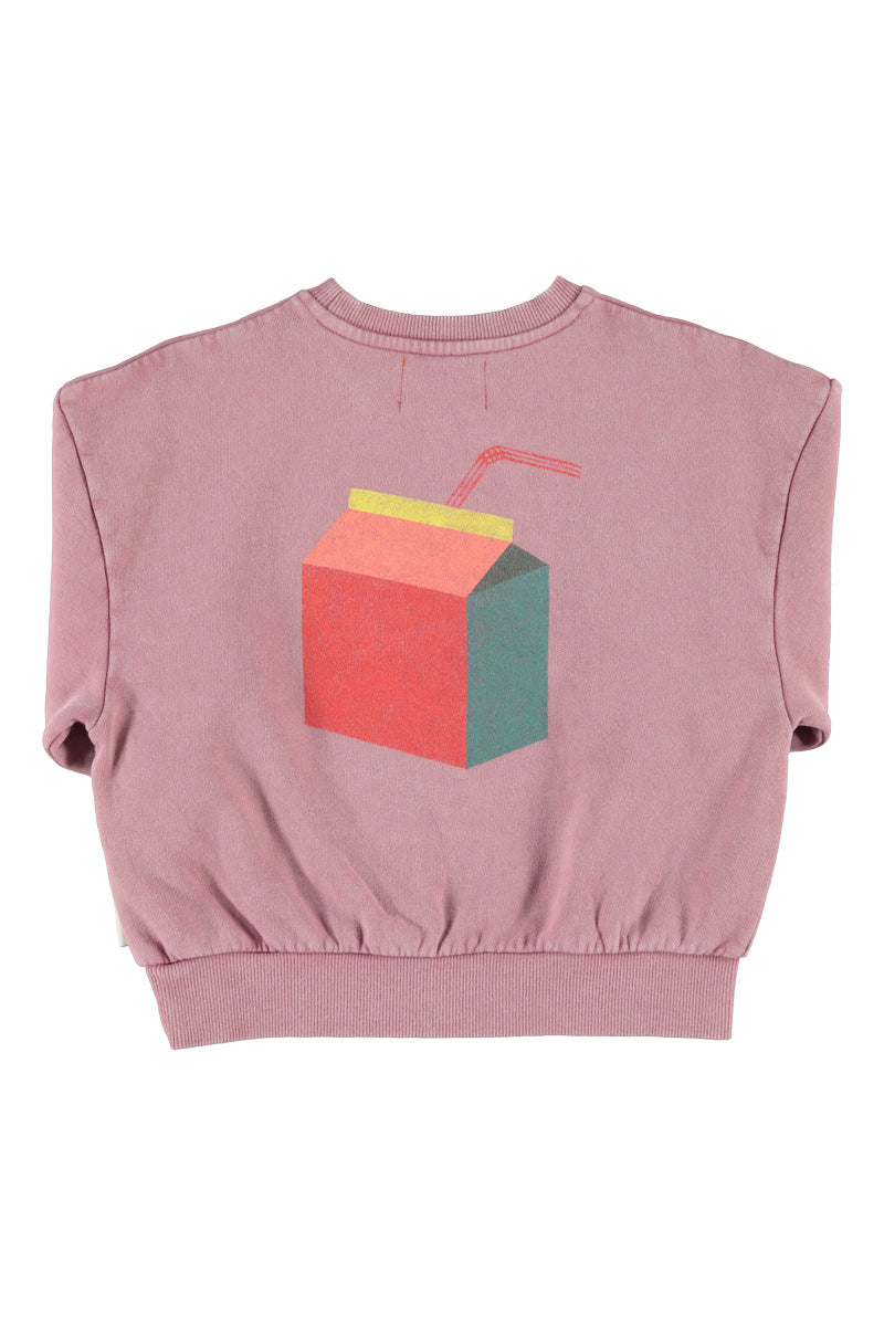 Piupiuchick - unisex sweatshirt - pink with lunchbreak print