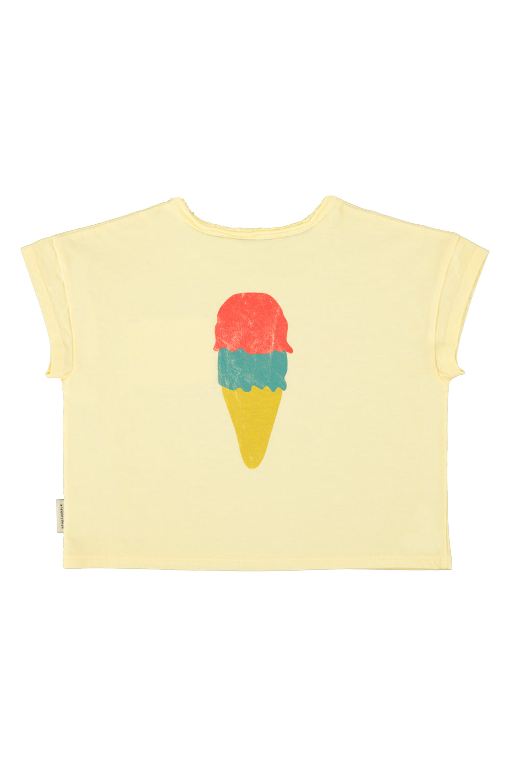 Piupiuchick - tshirt - light yellow with beach bar print