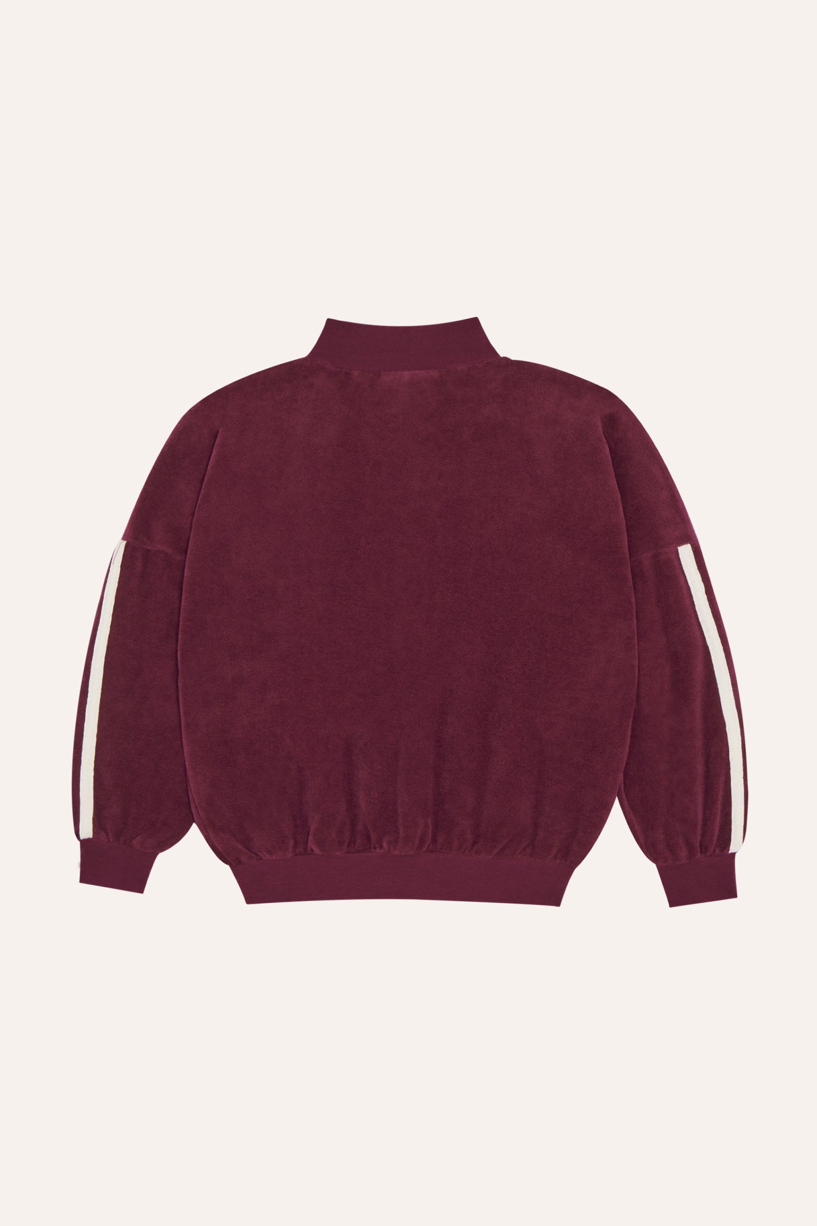 The Campamento - burgundy color block sweatshirt