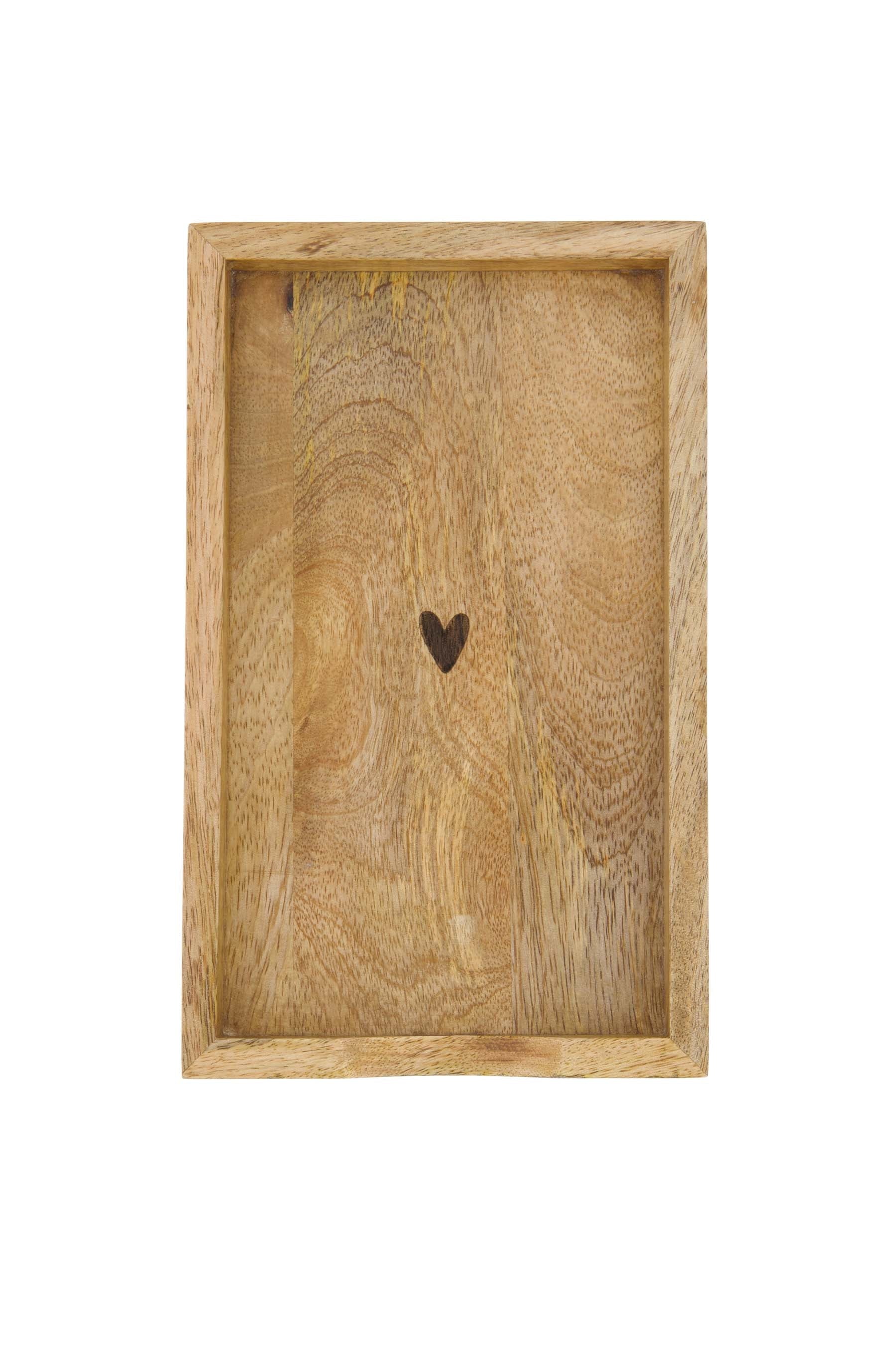 Zusss - servethouder hout hartje 11x20cm