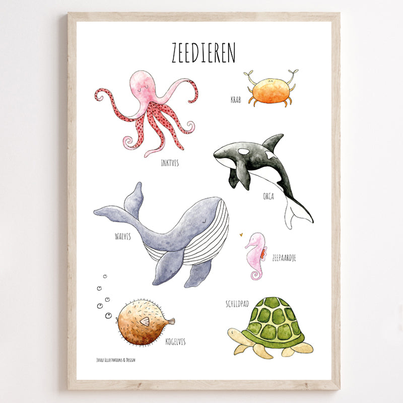 juulz poster kinderen zeedieren vissen